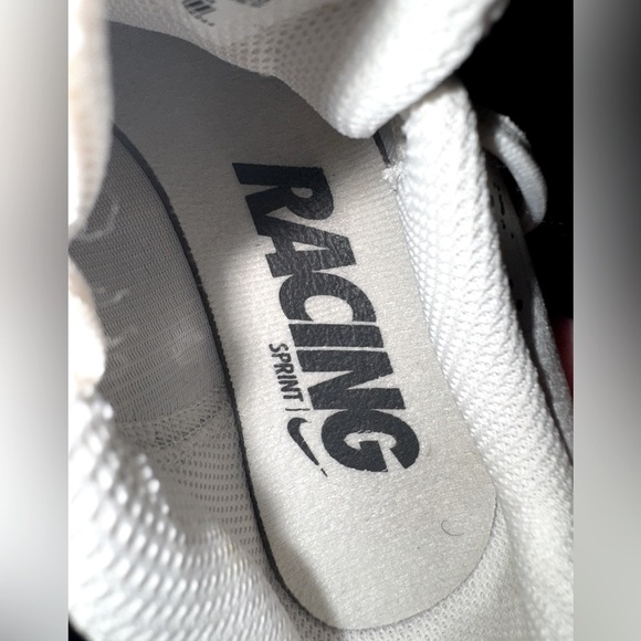 Authentic Nike Zoom Rival S 9 White/Black Paint splatter Track Spike Size 7.5 - Picture 10 of 14